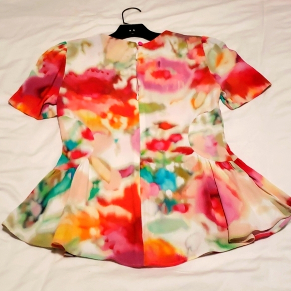 kate spade new york Floral Peplum Top - Picture 3 of 10